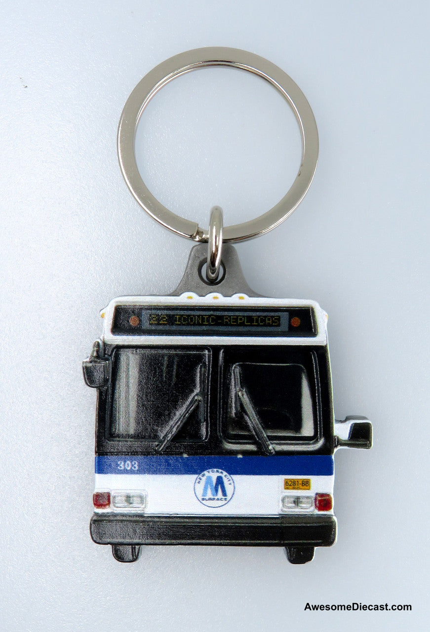 Iconic Replicas Limited Edition Metal Keychain: Grumman 870 Transit Bus