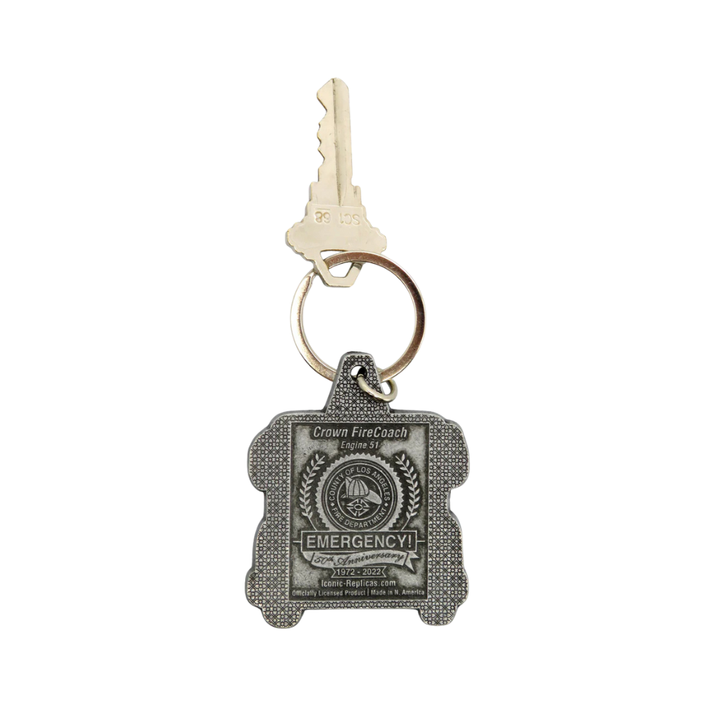 Iconic Replicas Limited 50th Anniversary Edition Metal Keychain: Crown Firecoach Engine 51