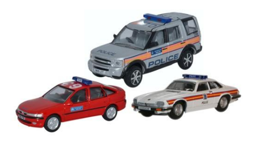 Oxford Diecast 1:76 3 Vehicle Metropolitan Police Set