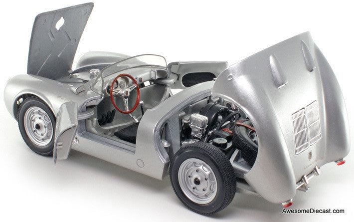 1955 Porsche 550 A Spyder, Silver 1:18 Diecast Model Car by Maisto