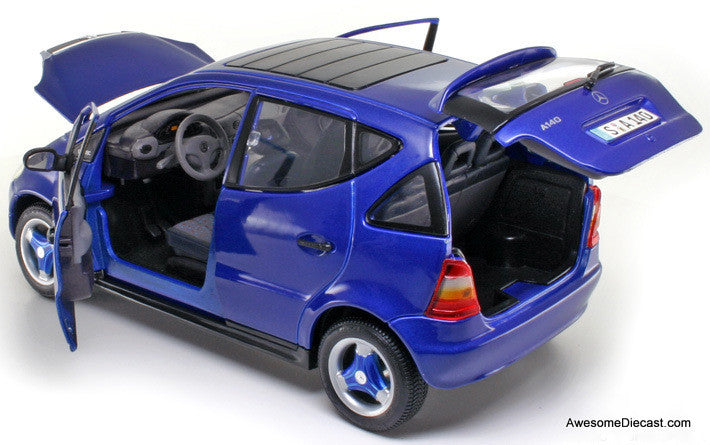 1997 Mercedes Benz A-Class, Blue - 1:18 Diecast Model By Maisto