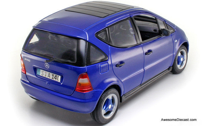 1997 Mercedes Benz A-Class, Blue - 1:18 Diecast Model By Maisto