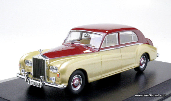 1964 Rolls Royce Phantom V James  Young, Burgundy/Silversand 1:43 Model Diecast Model by Oxford Diecast