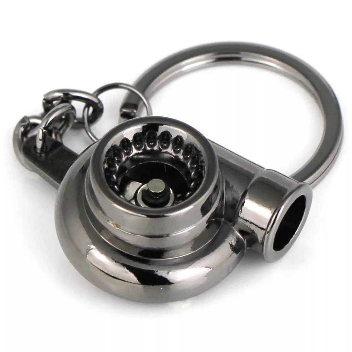 Turbocharger Keychain – Auto Turbo Disc Brake & Shock Absorber Key Ring for Car Lovers