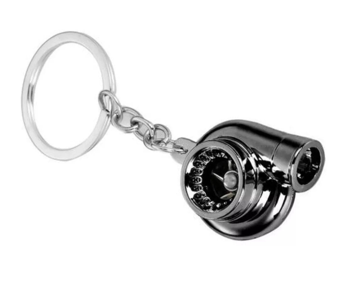 Turbocharger Keychain – Auto Turbo Disc Brake & Shock Absorber Key Ring for Car Lovers