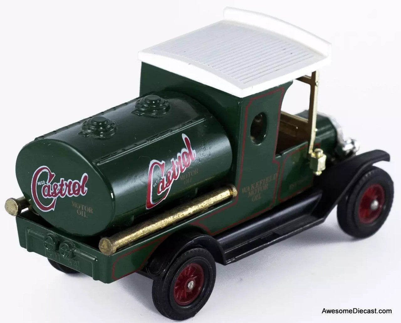 1912 Model T Ford Tanker Castrol, Green 1:43 Diecast Model Truck by Matchbox