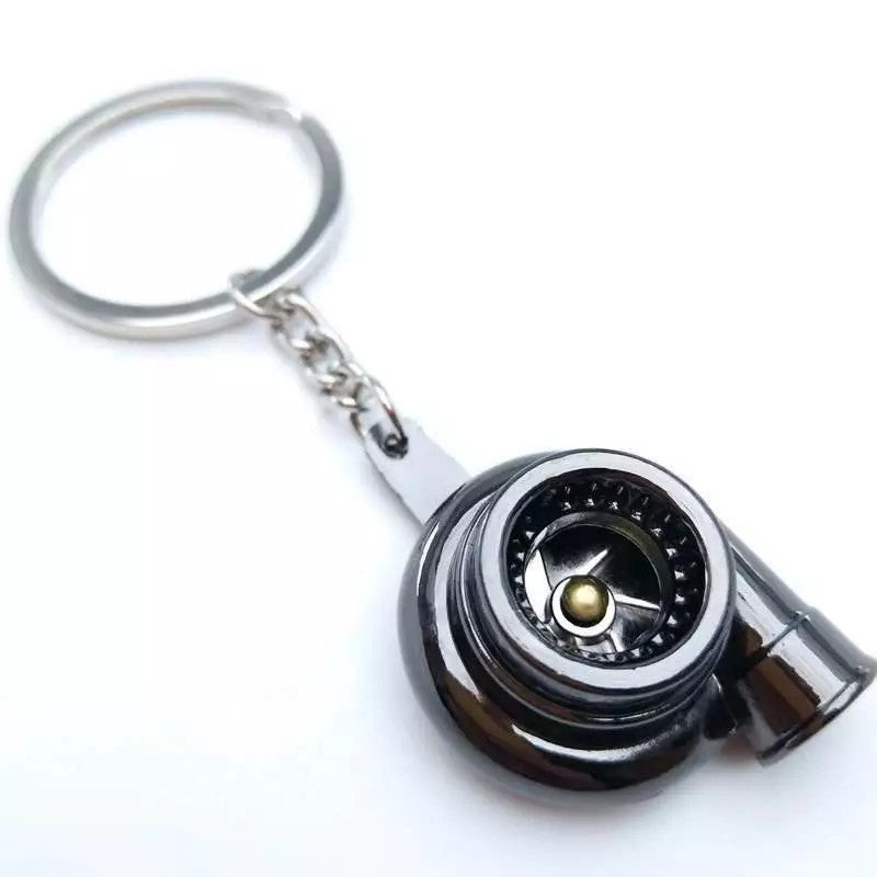Turbocharger Keychain – Auto Turbo Disc Brake & Shock Absorber Key Ring for Car Lovers