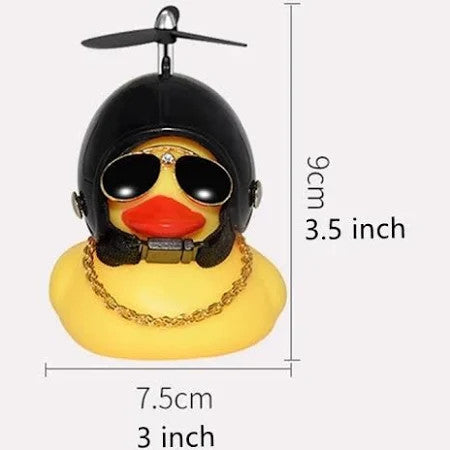 Duck with Helmet Yellow | Black | Pink– Fun Car, Bike, and Cycling Accessory for Road Trips