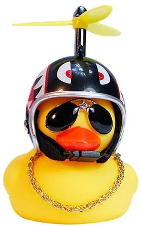 Duck with Helmet Yellow | Black | Pink– Fun Car, Bike, and Cycling Accessory for Road Trips