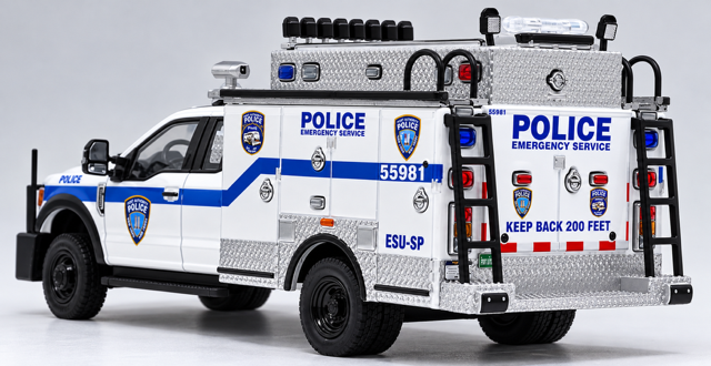 Ford F550 Emergency Services Unit (ESU): New York / New Jersey Port Authority Police 1:64 Diecast Model Truck by 596 Model