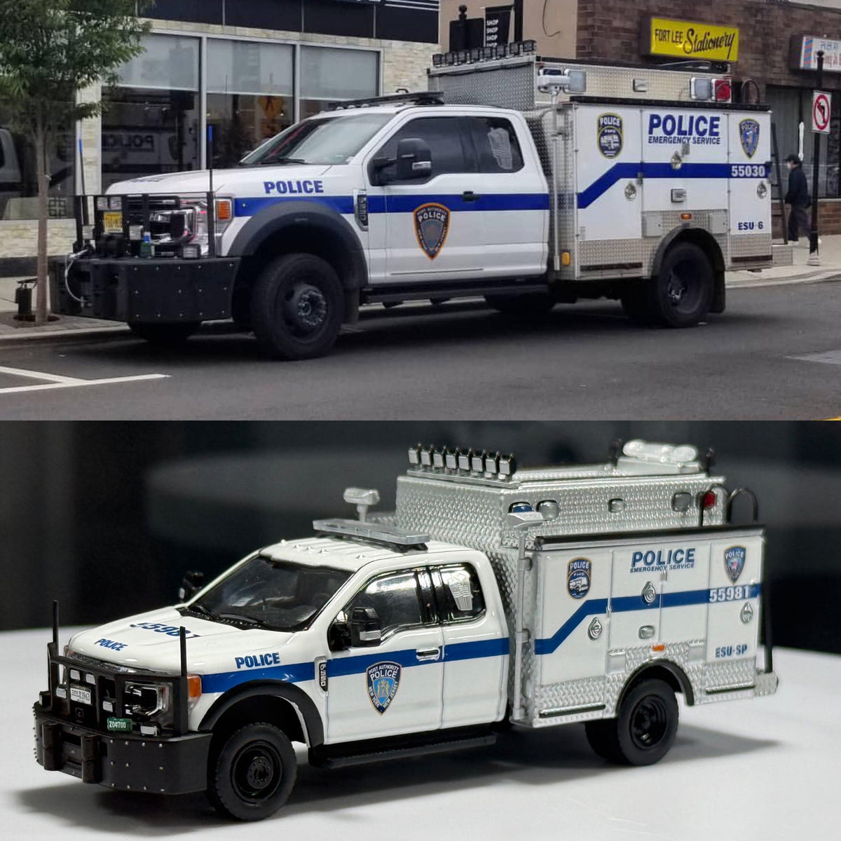 Ford F550 Emergency Services Unit (ESU): New York / New Jersey Port Authority Police 1:64 Diecast Model Truck by 596 Model